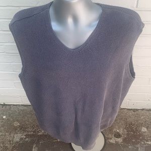 Men's Izod Golf V-Neck Sweater Vest, Gray ,Size XL